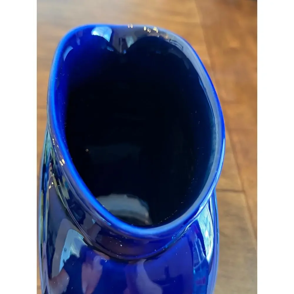 Fiesta Millennium II Cobalt Disc Vase Pitcher HLC USA Commemorative